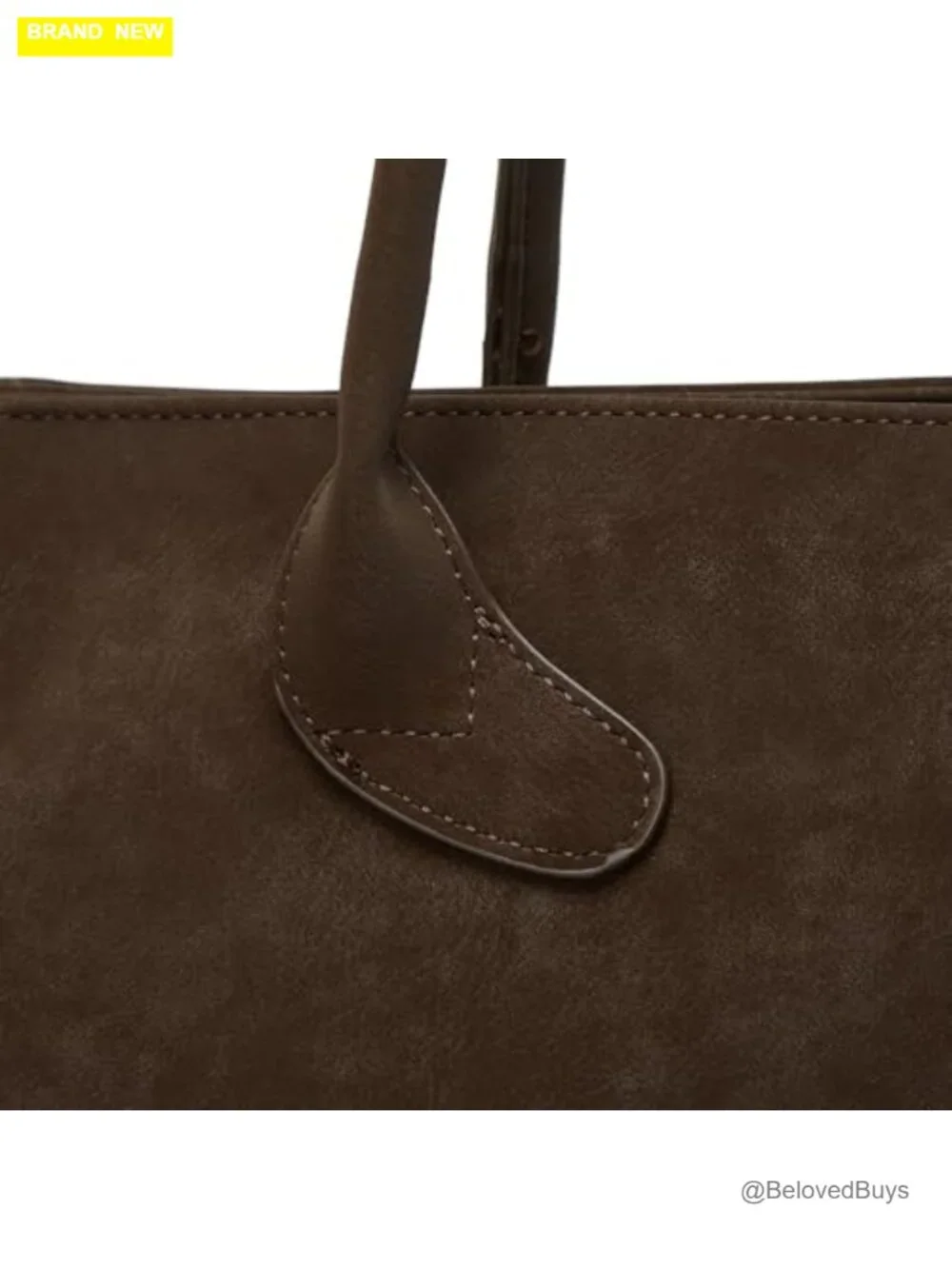 Suede Hobo Tote Bag Crossbody Shoulder Handbag Slouchy Retro Purse - Picture 3 of 7